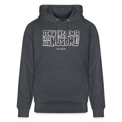 Berliner Spruch-ICK WUNDER MIR-Unisex Bio-Hoodie - Indigoblau