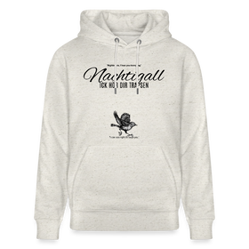 NACHTIGALL ICK HÖR DIR TRAPSEN-Unisex Bio-Hoodie - Beige meliert
