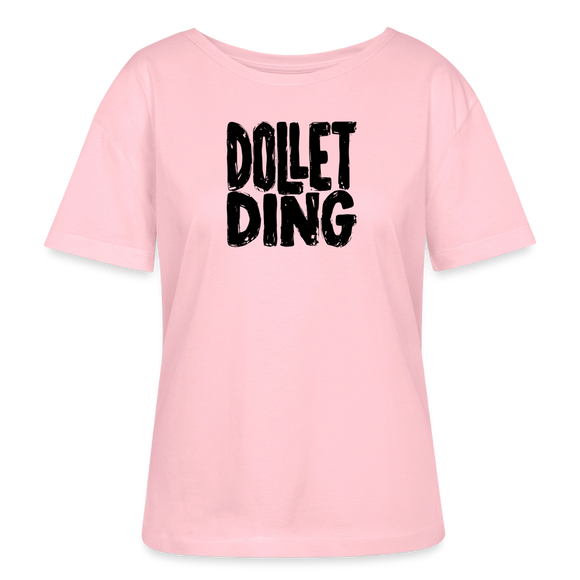 DOLLET DING-Rundhals Frauen Bio-T-Shirt - Hellrosa
