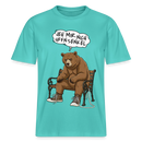 Berliner Bär mit Spruch-JEH MIR NICH UFFN SENKEL- RELAXED FIT Unisex Organic T-Shirt - Poolblau