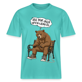 Berliner Bär mit Spruch-JEH MIR NICH UFFN SENKEL- RELAXED FIT Unisex Organic T-Shirt - Poolblau