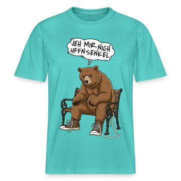 Berliner Bär mit Spruch-JEH MIR NICH UFFN SENKEL- RELAXED FIT Unisex Organic T-Shirt - Poolblau