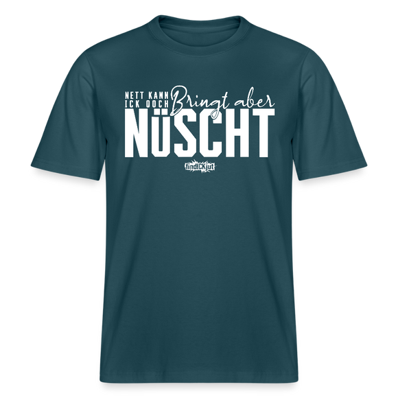 NETT KANN ICK OOCH- RELAXED FIT Unisex Bio T-Shirt - Dunkles Petrol