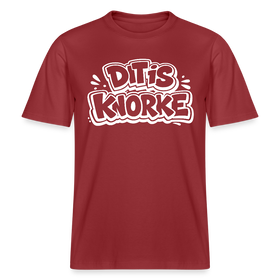 DIT IS KNORKE-RELAXED FIT Unisex bio T-Shirt - Erdrot