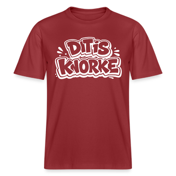 DIT IS KNORKE-RELAXED FIT Unisex bio T-Shirt - Erdrot