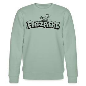 Berliner FLITZPIEPE-Unisex Bio-Sweatshirt - Helles Graugrün