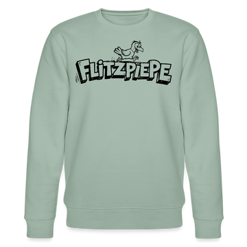 Berliner FLITZPIEPE-Unisex Bio-Sweatshirt - Helles Graugrün