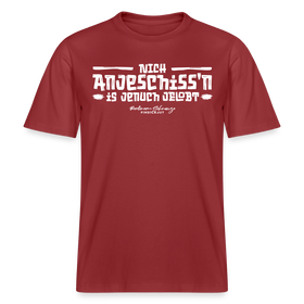 Berliner Spuch-Berliner Lob-NICH ANJESCHISSN-RELAXED FIT Unisex Organic T-Shirt - Erdrot