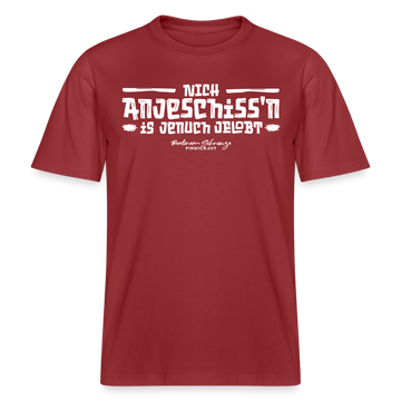 Berliner Spuch-Berliner Lob-NICH ANJESCHISSN-RELAXED FIT Unisex Organic T-Shirt - Erdrot