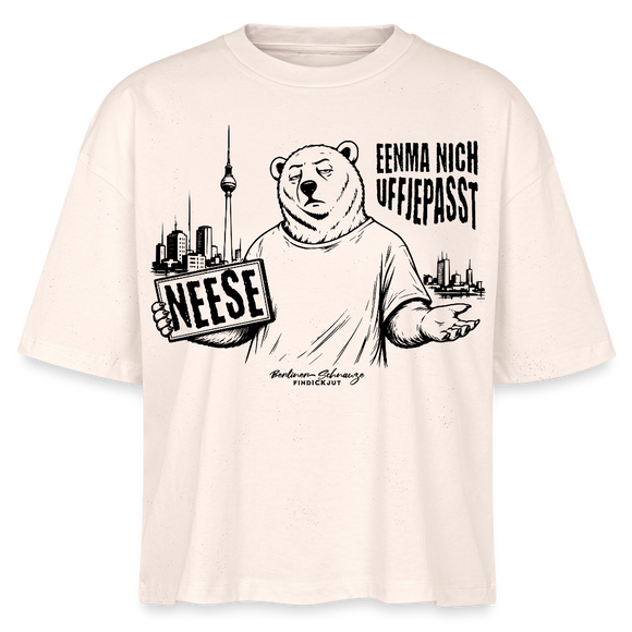 Berlin Souvenir mit Berliner Spruch-NEESE-Frauen Boxy Bio-T-Shirt - Natur