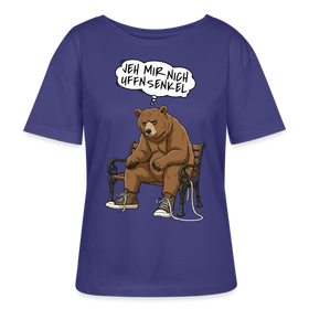 Berliner Bär Shirt-JEH MIR NICH UFFN SENKEL-Rundhals Frauen Bio-T-Shirt - Dämmerung