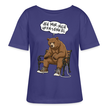 Berliner Bär Shirt-JEH MIR NICH UFFN SENKEL-Rundhals Frauen Bio-T-Shirt - Dämmerung