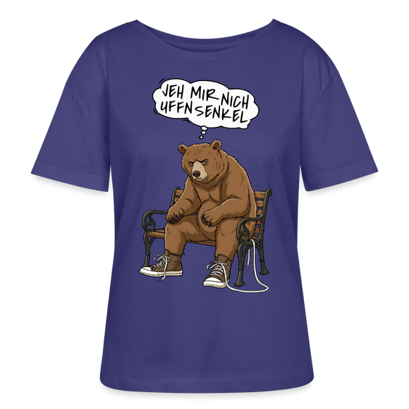Berliner Bär Shirt-JEH MIR NICH UFFN SENKEL-Rundhals Frauen Bio-T-Shirt - Dämmerung