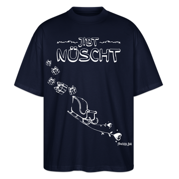 Weihnachten in Berliner25-JIBT NÜSCHT-Oversized Unisex Bio T-Shirt Blaster - Navy