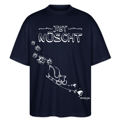 Weihnachten in Berliner25-JIBT NÜSCHT-Oversized Unisex Bio T-Shirt Blaster - Navy