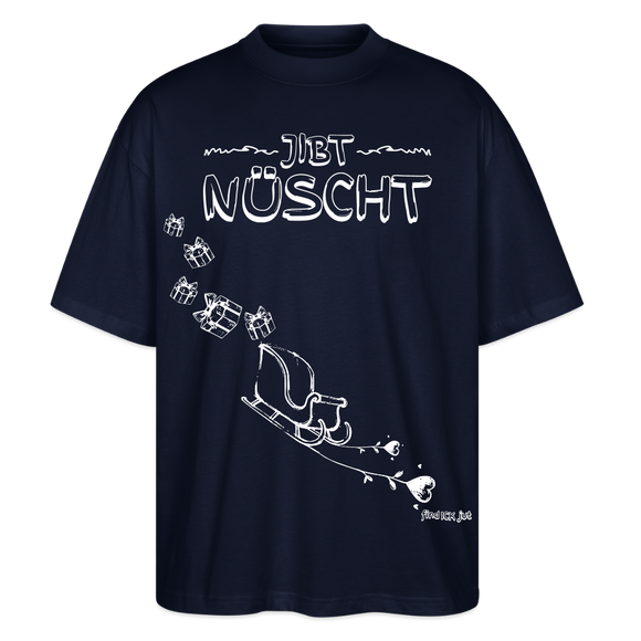 Weihnachten in Berliner25-JIBT NÜSCHT-Oversized Unisex Bio T-Shirt Blaster - Navy
