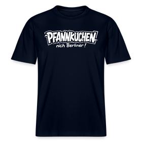 Berlin Shirt-PFANNKUCHEN NICH BERLINER!-RELAXED FIT Unisex bio T-Shirt - Navy