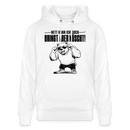 Berliner Bär mit Berliner Spruch-NETT KANN ICK OOCH-Unisex Bio-Hoodie - Weiß