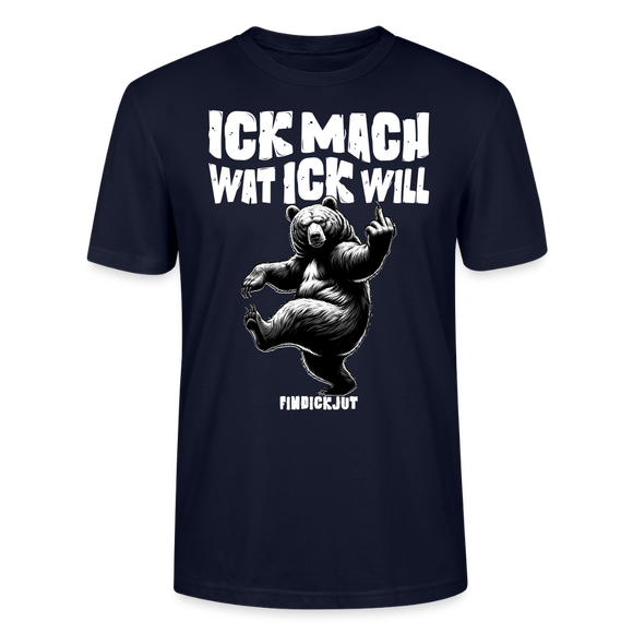 ICK MACH WAT ICK WILL-Unisex T-Shirt BIO IV - Navy