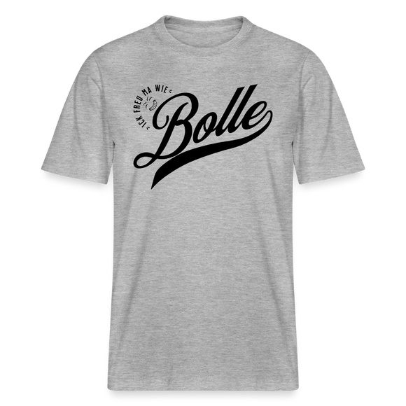 ICK FREU MA WIE BOLLE-Relaxed Fit Unisex Bio-T-Shirt - Grau meliert