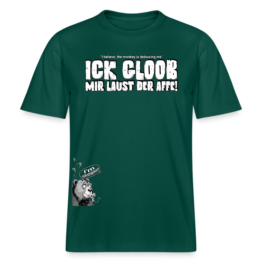 ICK GLOOB MIR LAUST DER AFFE-Relaxed Fit Unisex Bio-T-Shirt II - Forest