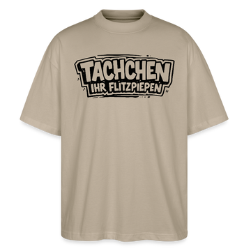 TACHCHEN IHR FLITZPIEPEN-Oversized Unisex Bio Berlin T-Shirt - Steingrau