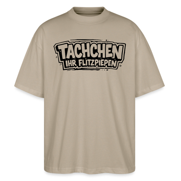 TACHCHEN IHR FLITZPIEPEN-Oversized Unisex Bio Berlin T-Shirt - Steingrau