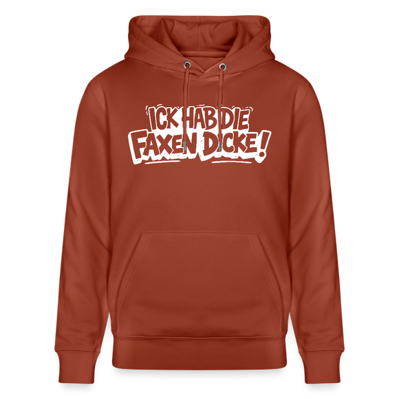 ICK HAB DIE FAXEN DICKE-Unisex Bio-Hoodie mit Berliner Schnauze - Terrakotta