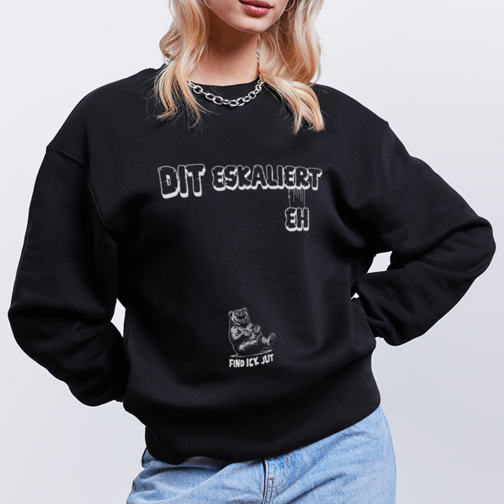 DIT ESKALIERT EH-Unisex Oversize Bio Pullover - Schwarz