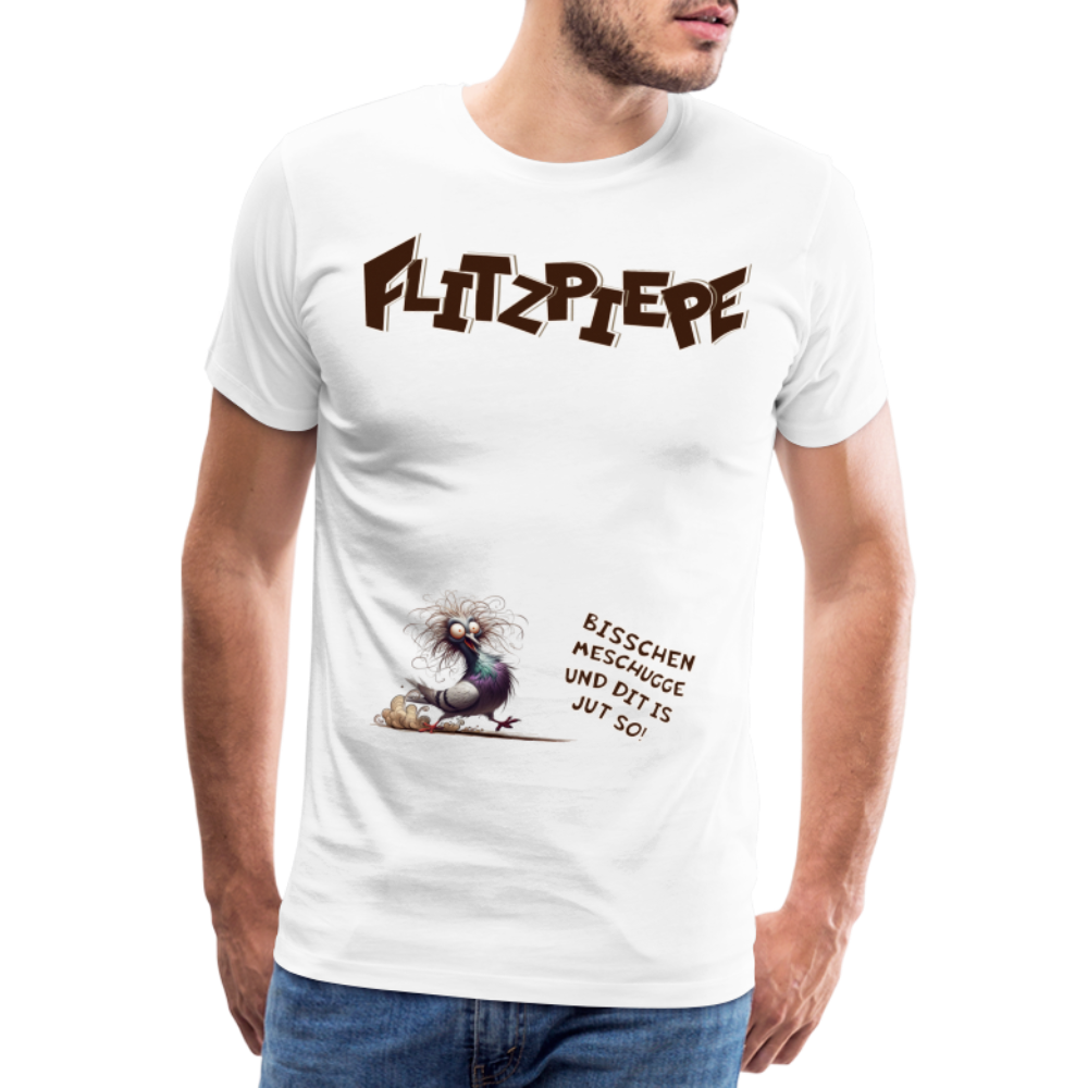 BERLINER FLITZPIEPE - Männer Premium T-Shirt - Weiß