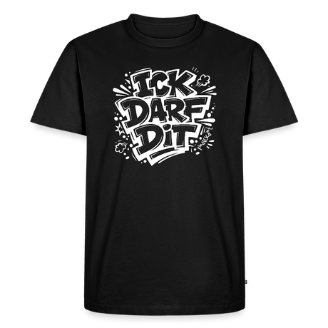 ICK DARF DIT-Männer Premium T-Shirt mit Berliner Schnauze Print im Cartoon style - Schwarz