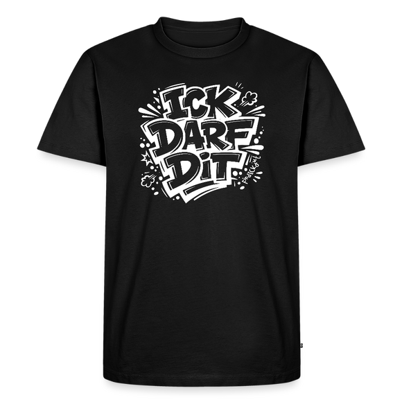 ICK DARF DIT-Männer Premium T-Shirt mit Berliner Schnauze Print im Cartoon style - Schwarz