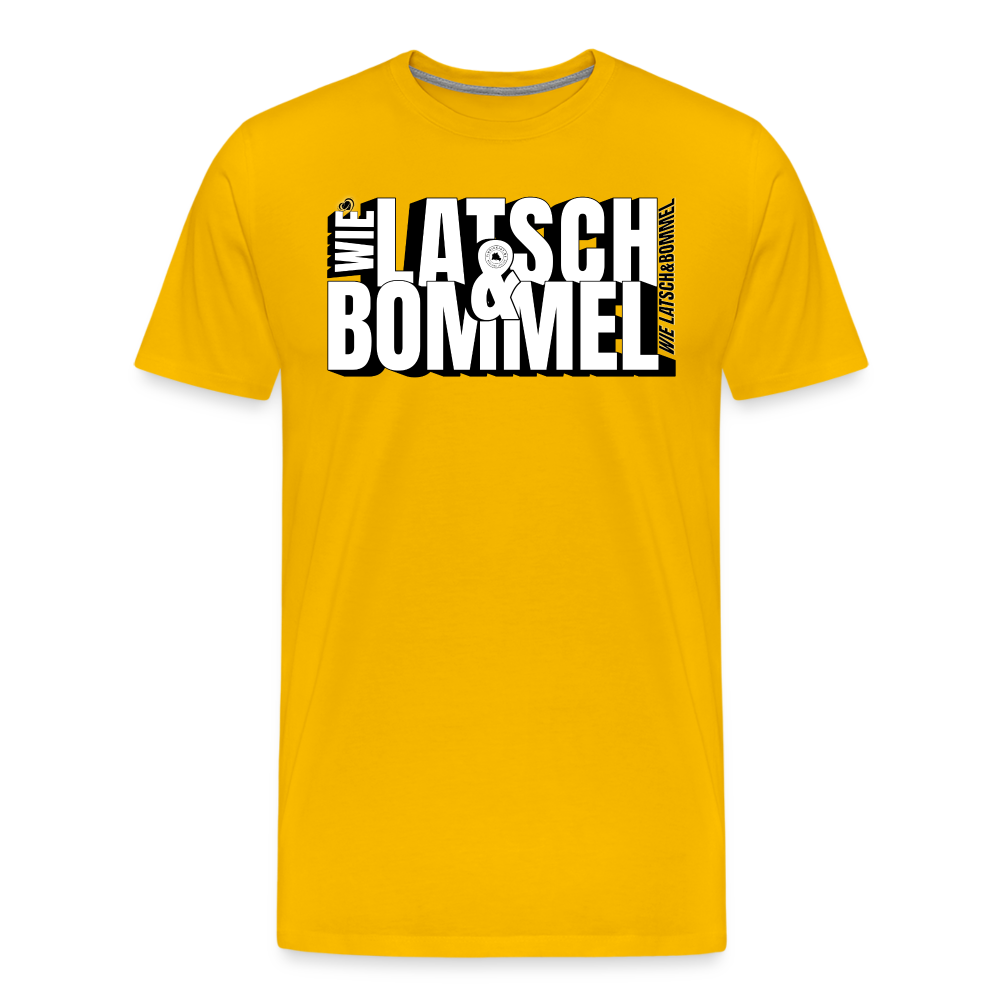 WIE LATSCH UND BOMMEL - Männer Premium T-Shirt - Sonnengelb