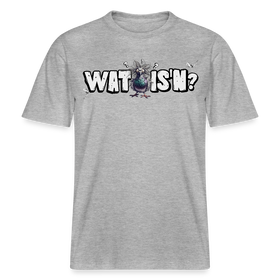 WAT IS'N?-Relaxed Fit Unisex Bio-T-Shirt - Grau meliert