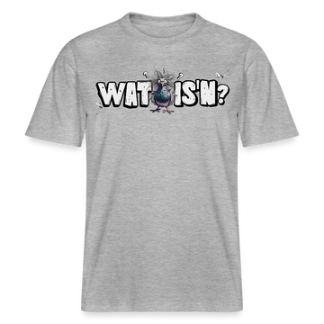 WAT IS'N?-Relaxed Fit Unisex Bio-T-Shirt - Grau meliert