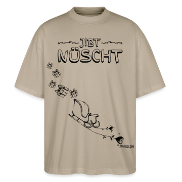 Weihnachten in Berlin 25-JIBT NÜSCHT-Oversized Unisex Bio T-Shirt - Steingrau