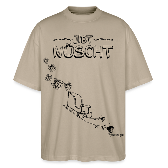 Weihnachten in Berlin 25-JIBT NÜSCHT-Oversized Unisex Bio T-Shirt - Steingrau