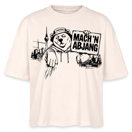 MACH 'N ABJANG-Frauen Boxy Bio-T-Shirt - Natur