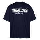 Witziges Berlin Shirt-PFANNKUCHEN, nich Berliner-Oversized Unisex Bio T-Shirt - Navy