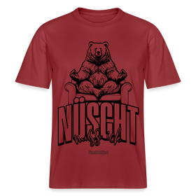 Berlin Shirt mit Schnauze-NÜSCHT-Relaxed Fit Unisex Bio-T-Shirt - Erdrot