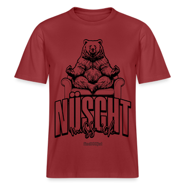 Berlin Shirt mit Schnauze-NÜSCHT-Relaxed Fit Unisex Bio-T-Shirt - Erdrot