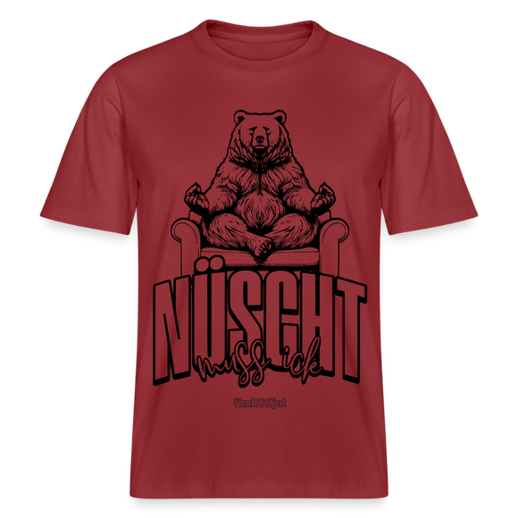 Berlin Shirt mit Schnauze-NÜSCHT-Relaxed Fit Unisex Bio-T-Shirt - Erdrot