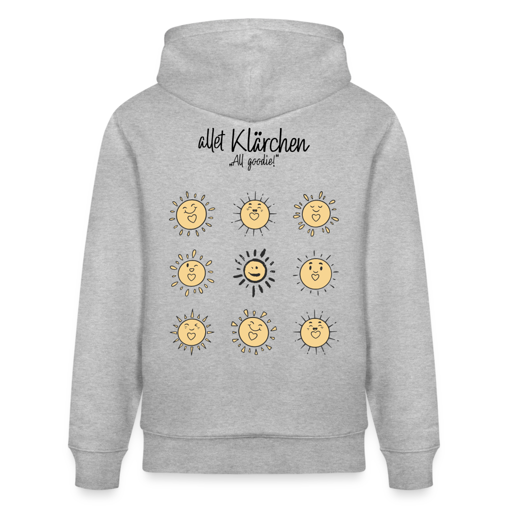 ALLET KLÄRCHEN-Unisex Bio-Hoodie - Grau meliert