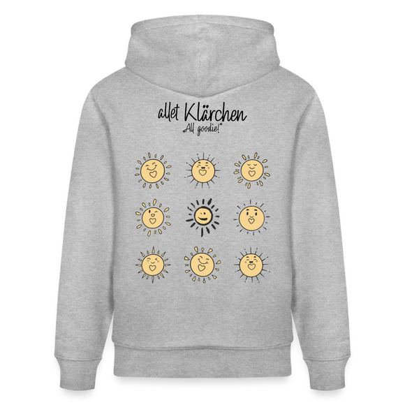 ALLET KLÄRCHEN-Unisex Bio-Hoodie - Grau meliert