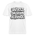 VAFATZ DA VOM JELÄNDE-RELAXED FIT Unisex BIO T-Shirt-hell - Weiß