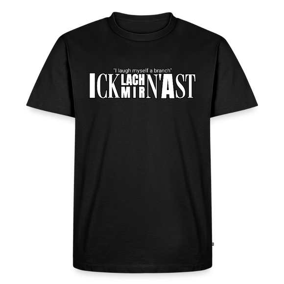 ICK LACH MIR N AST-Männer Premium BIO T-Shirt - Schwarz