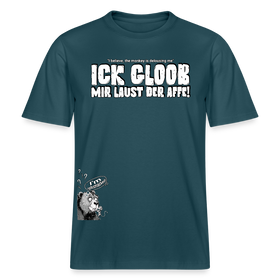 ICK GLOOB MIR LAUST DER AFFE-Relaxed Fit Unisex Bio-T-Shirt II - Dunkles Petrol