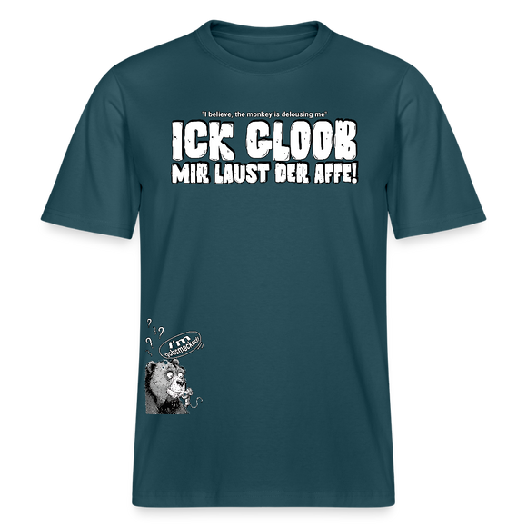 ICK GLOOB MIR LAUST DER AFFE-Relaxed Fit Unisex Bio-T-Shirt II - Dunkles Petrol
