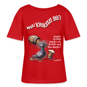 WAT KIEKSTN SO?-Rundhals Frauen Bio-T-Shirt - Rot