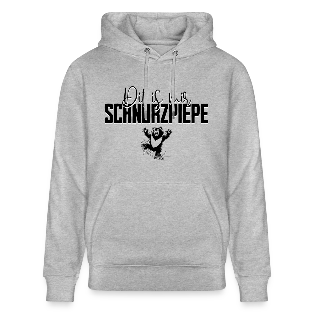 SCHNURZPIEPE - Unisex Bio-Hoodie - Grau meliert